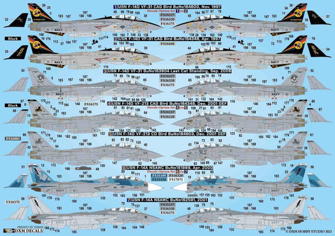 DXM 31-4267 1/48 アメリカ海軍 F-14A/D VF-31/VF-213/NSAWC トムキャット コレクション#3