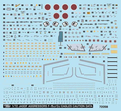 DXM 31-7160 1/72 航空自衛隊 F-15J/DJ アグレッサー コーションデータ