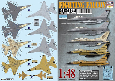 DXM 1/48 41-4159 アメリカ空軍/シンガポール空軍 F-16A/C  ファイティングファルコン コレクション#3