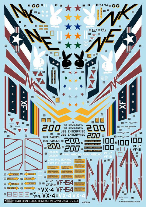 DXM 41-4268 1/48 アメリカ海軍 F-14A VF-2/VX-4/VF-154 トムキャットコレクション #4
