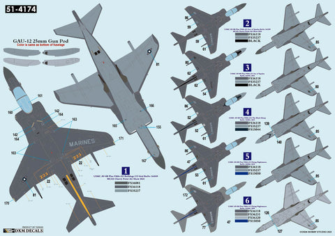 DXM 51-4174 1/48 アメリカ海兵隊 AV-8B プラス ハリアー II VMA-214/223/231/513