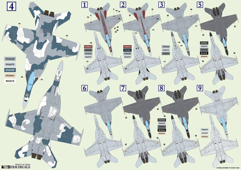 DXM 51-4272  1/48 アメリカ海軍 F/A-18E/F スーパーホーネット VFA-22 & VFC-12（ハセガワ,Meng, レベル用）