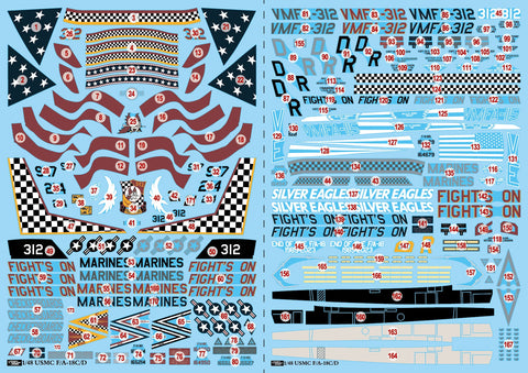 DXM 51-4275 1/48 アメリカ海兵隊 F/A-18C/D ホーネット VMFA-312 チェッカーボーズ （ハセガワ,キネティック,ホビーボス用）