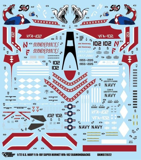 DXM 71-7121 1/72 アメリカ海軍 F/A-18F スーパーホーネット VFA-102 ダイヤモンドバックス