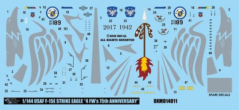 DXM 81-1111 1/144 アメリカ空軍 F-15E ストライクイーグル 第4戦闘航空団 75周年記念