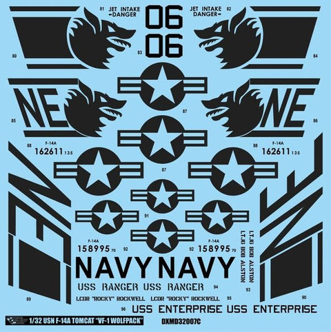 DXM 81-3305 1/32 アメリカ海軍 F-14A トムキャット VF-1 ウルフパック