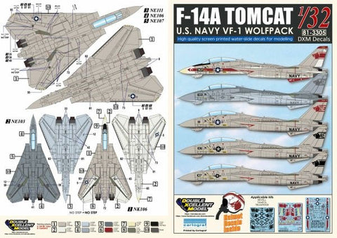 DXM 81-3305 1/32 アメリカ海軍 F-14A トムキャット VF-1 ウルフパック