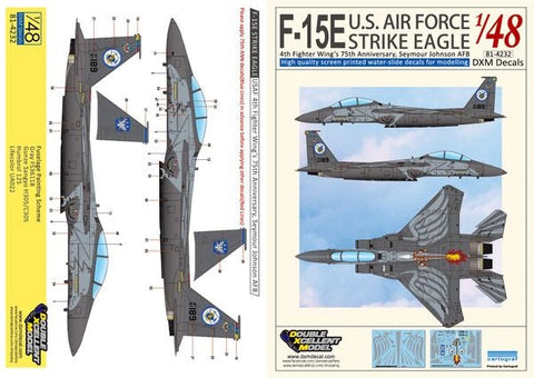 DXM 81-4232 1/48 アメリカ空軍 F-15E ストライクイーグル 第4戦闘航空団 75周年記念