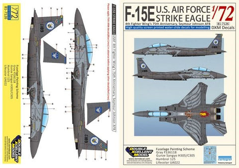 DXM 81-7126 1/72 アメリカ空軍 F-15E ストライクイーグル 第4戦闘航空団 75周年記念