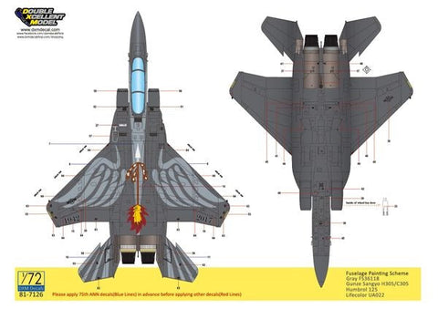 DXM 81-7126 1/72 アメリカ空軍 F-15E ストライクイーグル 第4戦闘航空団 75周年記念