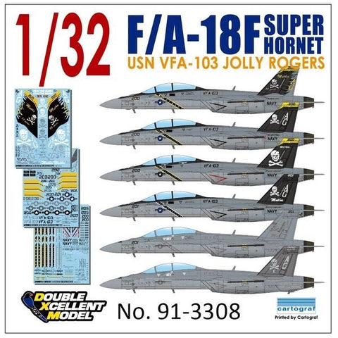 DXM 91-3308 1/32 アメリカ海軍 F/A-18Fスーパーホーネット VFＡ-103 ジョリー・ロジャース