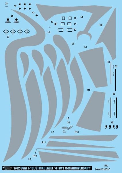 DXM 91-3407 1/32 アメリカ空軍 マクドネル・ダグラス F-15E ストライクイーグル 第4戦闘航空団 75周年記念塗装