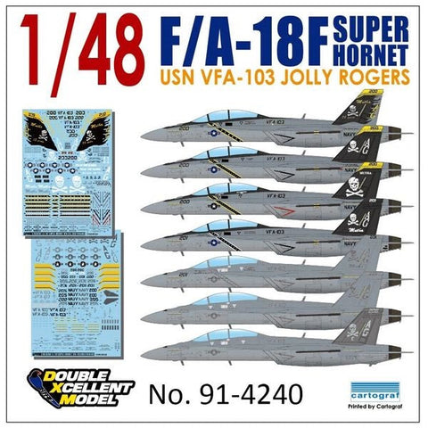 DXM 91-4240 1/48 アメリカ海軍 F/A-18Fスーパーホーネット VFＡ-103 ジョリー・ロジャース