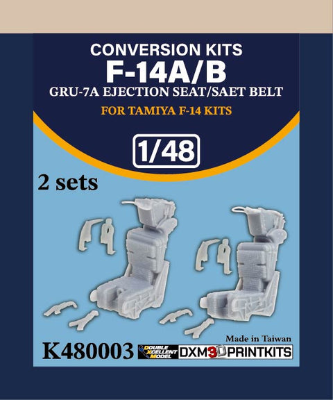 DXM K0003 1/48 F-14A/B GRU-7A 射出座席/シートベルト(2 sets)