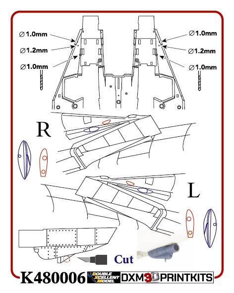 DXM K0006 1/48 F-14A/B AN/AXX-1 TCS/AN/ALQ-126