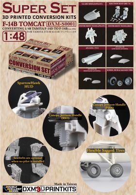 DXM S0001 1/48 F-14B トムキャット コンバージョンセット（タミヤ 61118 F-14D トムキャット用）