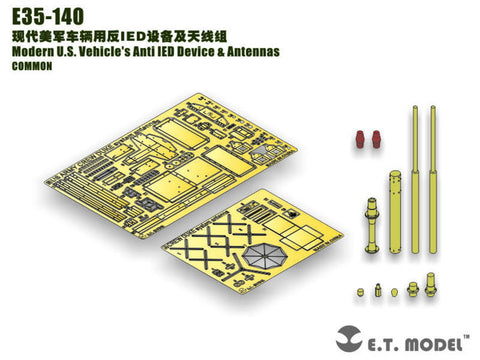 E.T.モデル E35-140 1/35 現用アメリカ 車両用 対IED装置&アンテナセット(汎 用）