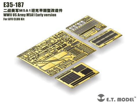 E.T.モデル E35-187 1/35 WWIIアメリカ M5A1 初期型(AFV CLUB 用）