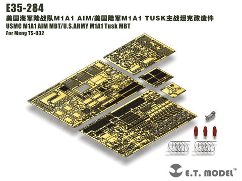 E.T.モデル E35-284 1/35 アメリカ陸軍/海兵隊 M1A1 AIM/M1A1 TUSK(モンモデル TS-032用）