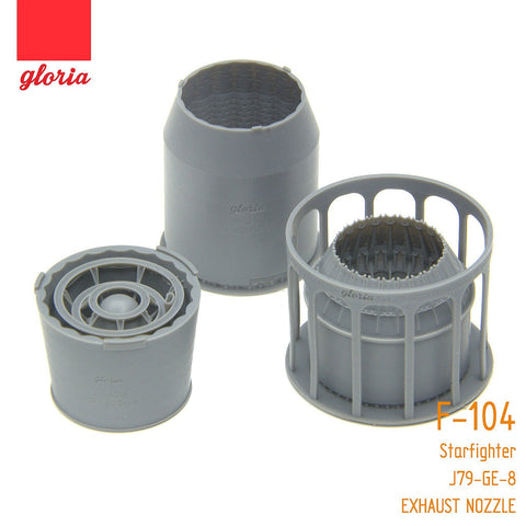 E.T.モデル GR48005B 1/48 F-104 J79-GE-8 エグゾーストノズル & アフターバーナー(クローズ)(ハセガワ用）