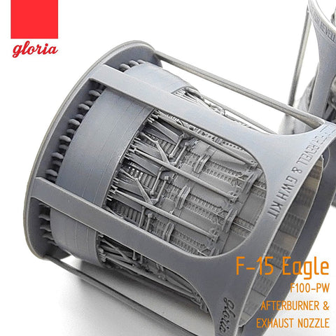 E.T.モデル GR48015A 1/48 F-15 F100-PW エグゾーストノズル＆アフターバーナー(オープン)（レベル/グレートウォールホビー用）
