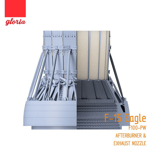 E.T.モデル GR48015B 1/48 F-15 F100-PW エグゾーストノズル＆アフターバーナー(クローズド)（レベル/グレートウォールホビー用）