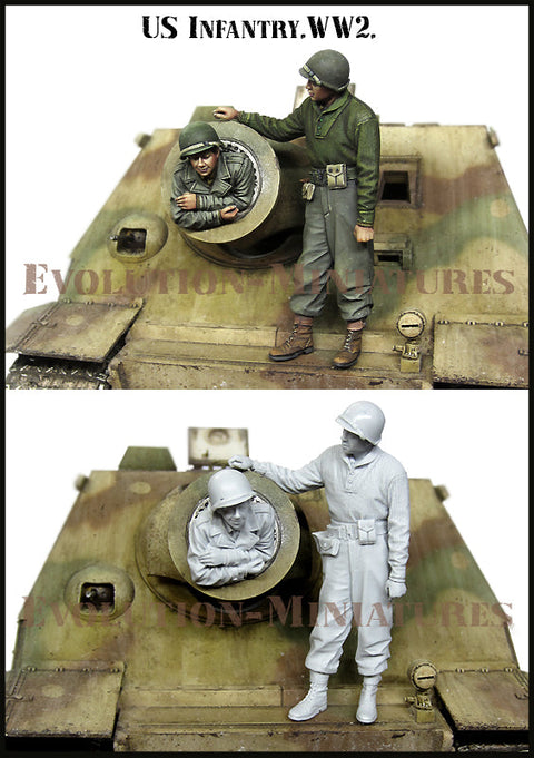 エボリューション EM-35188 1/35 WWII ストームタイガーを点検するアメリカ兵(1)(2体)