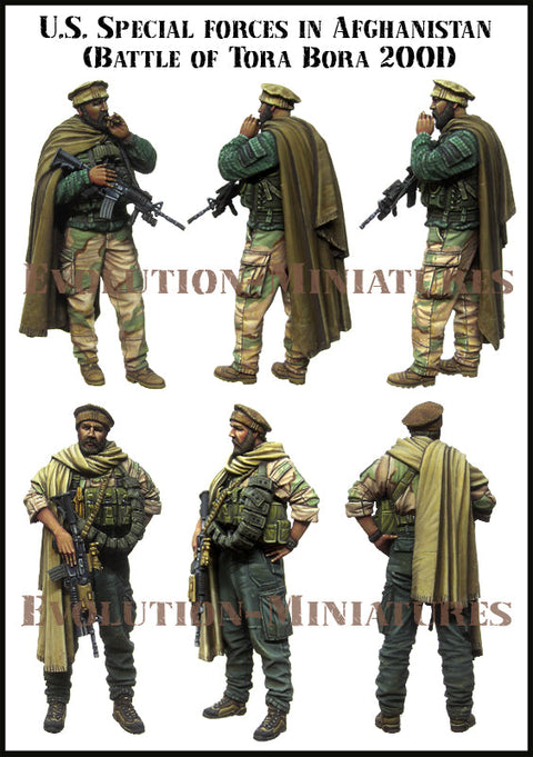 エボリューション EM-35197 1/35 WWII アフガニスタンにおけるアメリカ特殊部隊（トラボラの戦い 2001）(2体)