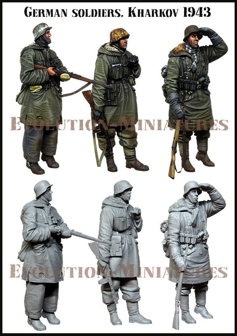 エボリューション EM-35223 1/35 WWII ドイツの兵士 ハリコフ 1943(13)(3体)