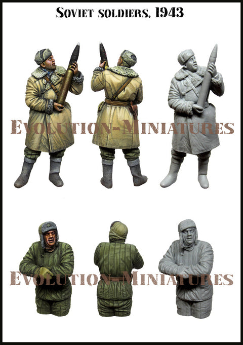 エボリューション EM-35234 1/35 WWII ソビエトの兵士 1943(2)(2体)