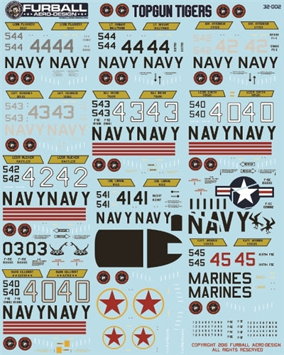 ファーボール 32-002 1/32 アメリカ海軍 F-5フリーダムファイター、トップガンタイガース