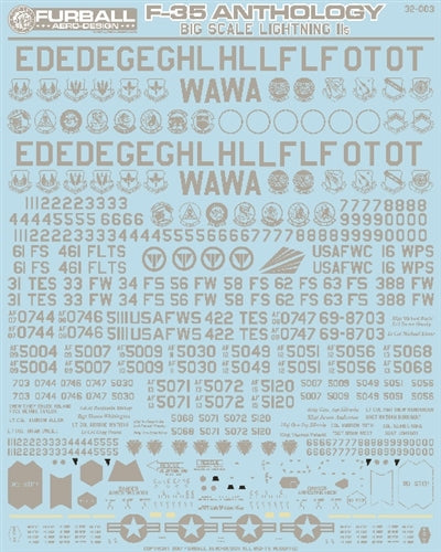 ファーボール 32-003 1/32 F-35A ライトニングII、F-35アンソロジー（イタレリ用）