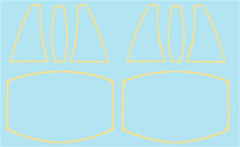 ファーボール 48-017 1/48 A-7D / E?コルセアII用キャノピーフレーム（ハセガワ用）