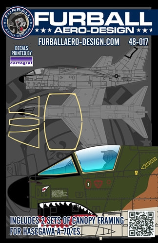 ファーボール 48-017 1/48 A-7D / E?コルセアII用キャノピーフレーム（ハセガワ用）