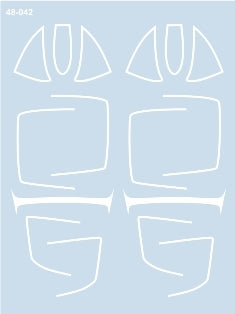 ファーボール 48-042 1/48 F9F-8クーガー用ホワイトキャノピーフレーム（キティーホーク用）