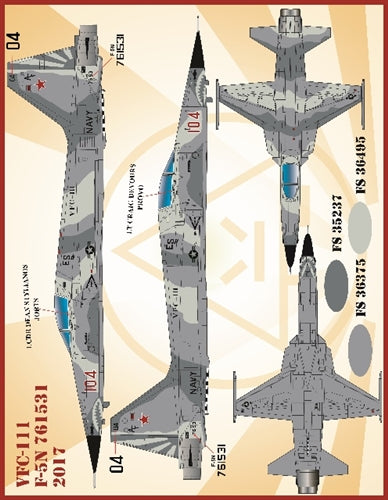 ファーボール 48-065 1/48 アメリカ海軍 VFC-111 F-5NFフリーダムファイター、バンディット・サンダウナーズ