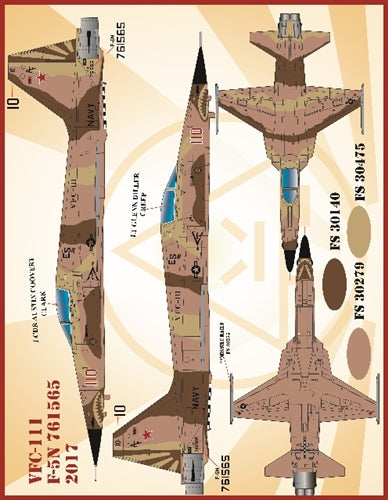 ファーボール 48-065 1/48 アメリカ海軍 VFC-111 F-5NFフリーダムファイター、バンディット・サンダウナーズ