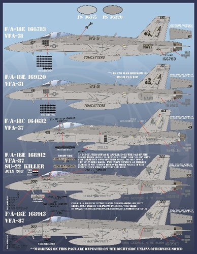 ファーボール 48-066 1/48 アメリカ海軍 F/A-18C/E/G ホーネット、 第8空母航空団 生来の決意作戦2017