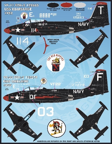 ファーボール FDS-4811 1/48 アメリカ海軍 海兵隊のカラフルな F2H-2/2Pシーブルーバンシーズ（キティーホーク用）