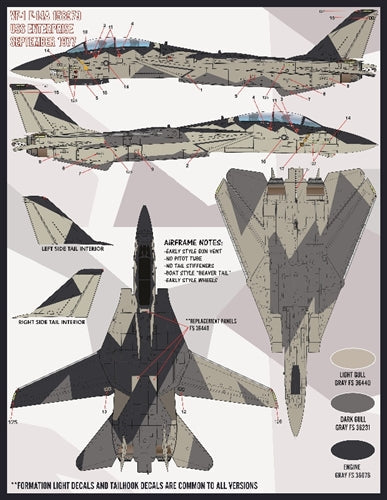 ファーボール FDS-4815 1/48 アメリカ海軍 F-14 トムキャット カラー＆マーキング、パート7
