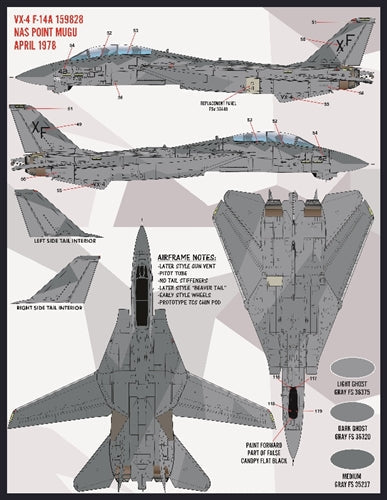 ファーボール FDS-4815 1/48 アメリカ海軍 F-14 トムキャット カラー＆マーキング、パート7