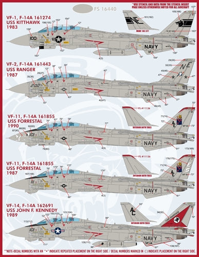 ファーボール FDS-4816 1/48 アメリカ海軍 F-14 トムキャット カラー＆マーキング、パート8