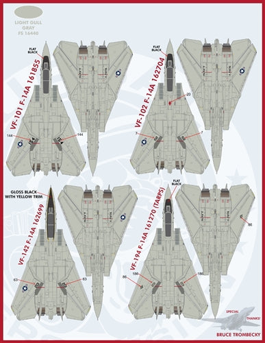 ファーボール FDS-4816 1/48 アメリカ海軍 F-14 トムキャット カラー＆マーキング、パート8