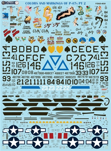 ファーボール F/D&S-4830 1/48 P-47 カラーリングとマーキング パート2