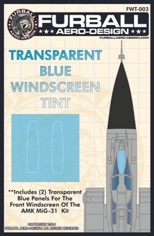 ファーボール FWT-003 1/48 MIG31フォックスハウンド用青い透明なフロントガラスシート（ＡＭＫ用）