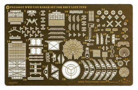 ファイブスターモデル FS350032 1/350 WWII時のアメリカ海軍戦艦・空母用レーダーセットII（後期型）