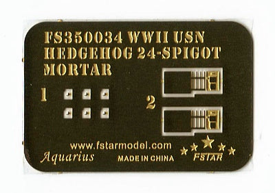 ファイブスターモデル FS350034 1/350 WWII アメリカ海軍 24連装対潜迫撃砲 "ヘッジホッグ" (2基セット) 3Dプリンター製?