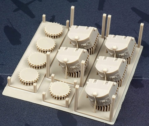 ファイブスターモデル FS350037 1/350 WWII アメリカ海軍 5インチ38口径ツインマウント Mk.28 防水キャンバス無し (5セット)(3Dプリンター製)