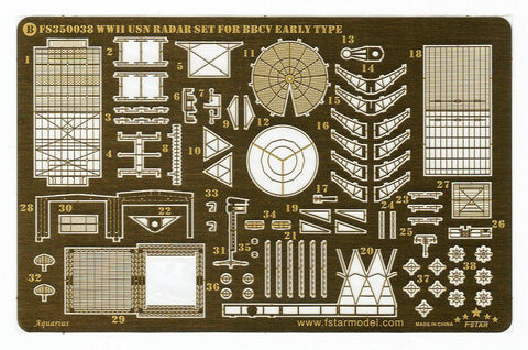 ファイブスターモデル FS350038 1/350 WWII時のアメリカ海軍戦艦・空母用レーダーセットIII（初期型）