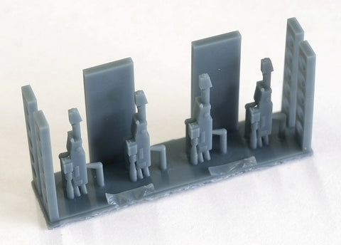 ファイブスターモデル FS350042 1/350 WWII アメリカ海軍 5インチ演習砲 (4基セット) 3Dプリンター製